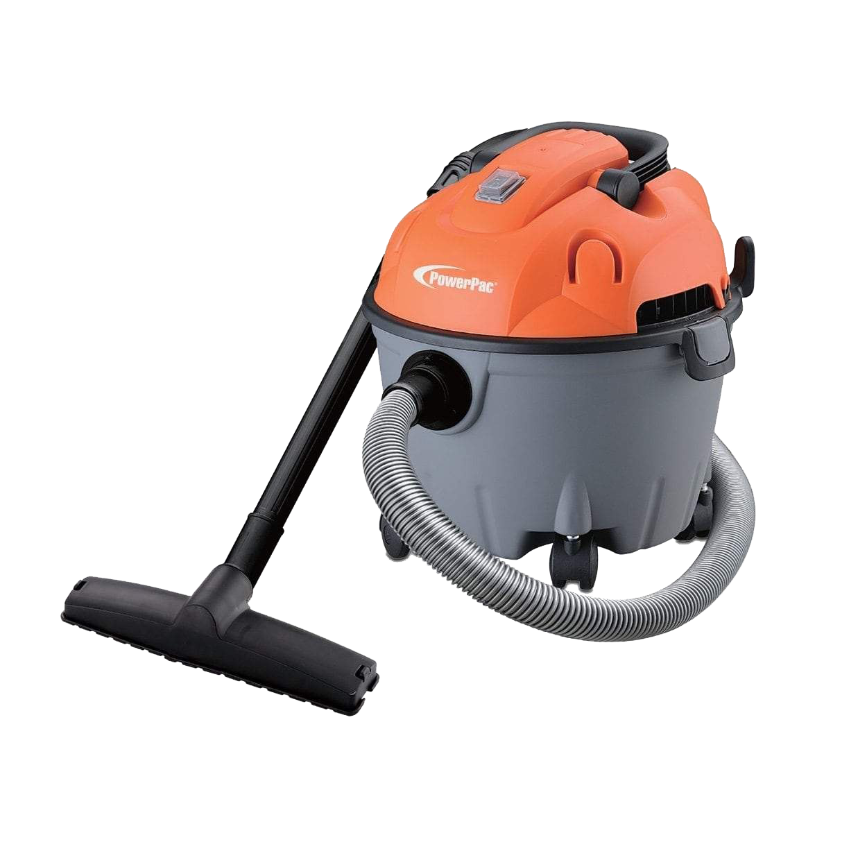 Orange Wet Dry Shop Vacuum Cleaner With Large Black Tank PNG Photo