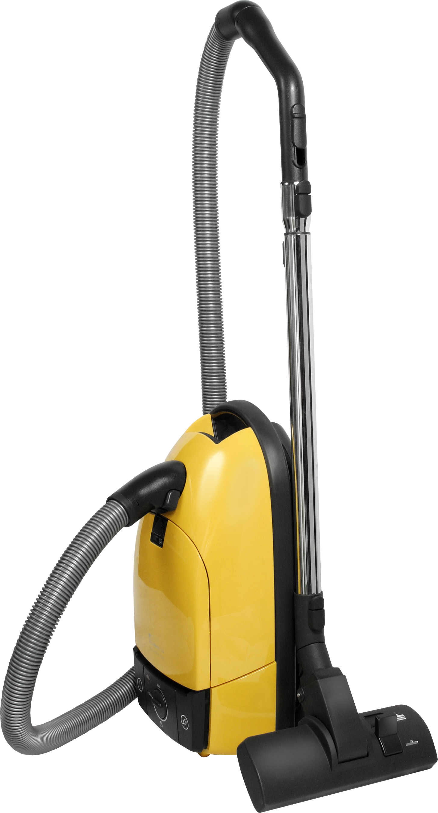 Yellow Wet Dry Vacuum Cleaner With Long Hose And Floor Wand PNG Equipment Photo