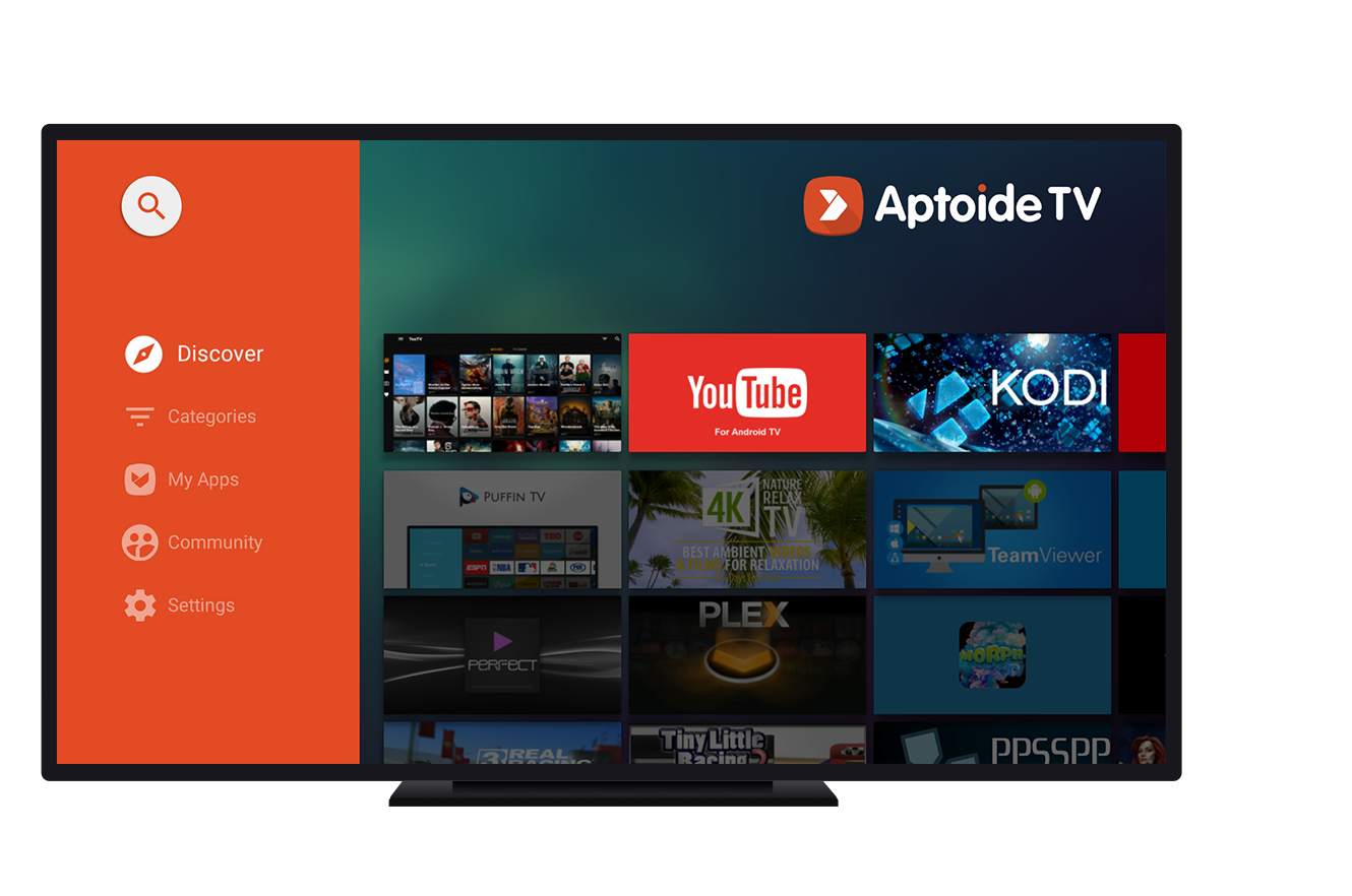 Android TV Interface With App Shortcuts And Streaming Channels PNG Display Graphic