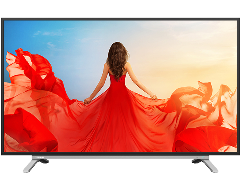 Flat Screen TV Showing Woman In Flowing Red Dress PNG Display Image