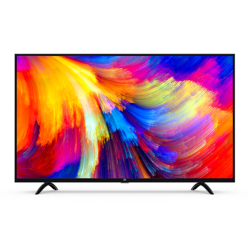LED Television Displaying Vivid Orange Red And Blue Abstract Flowers PNG Artwork
