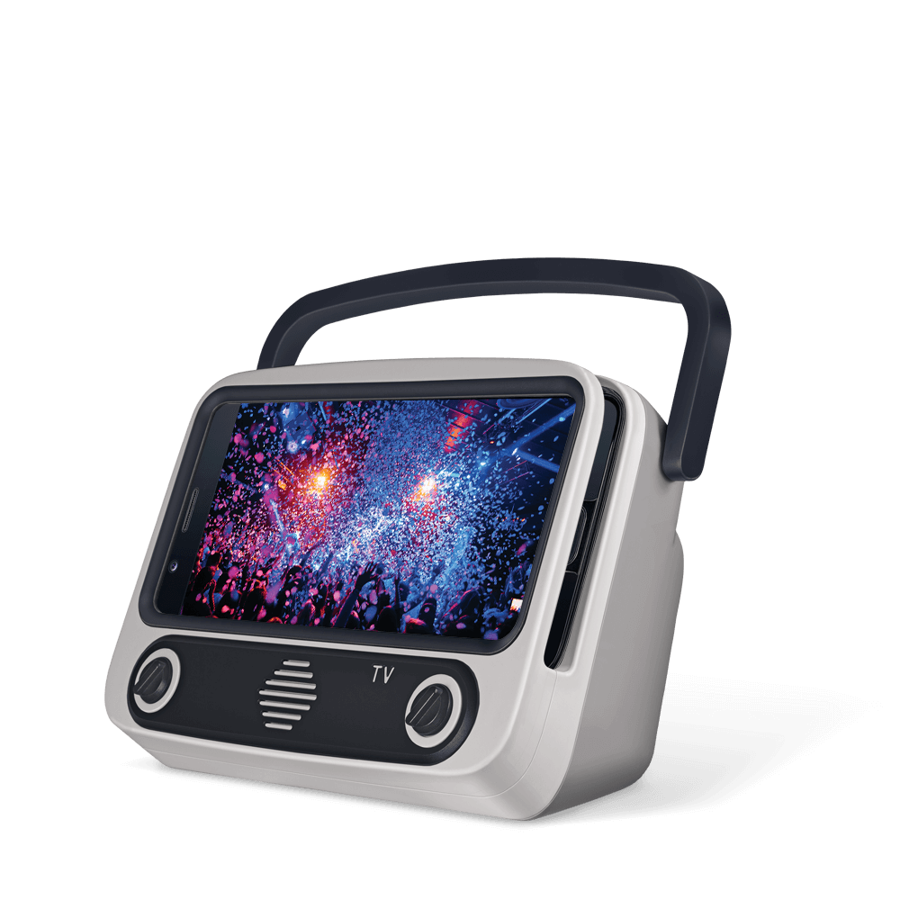 Portable Television With Carry Handle And Built In Screen PNG Product Image
