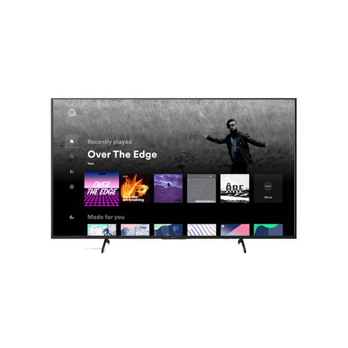 Smart TV Home Screen With Featured Movies And Streaming Menu PNG Display Image
