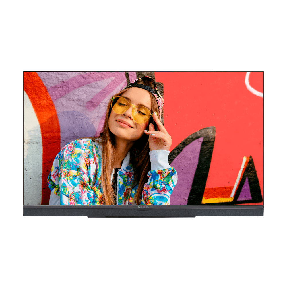 Television Showing Colorful Family Entertainment Scene With Woman PNG Display Photo