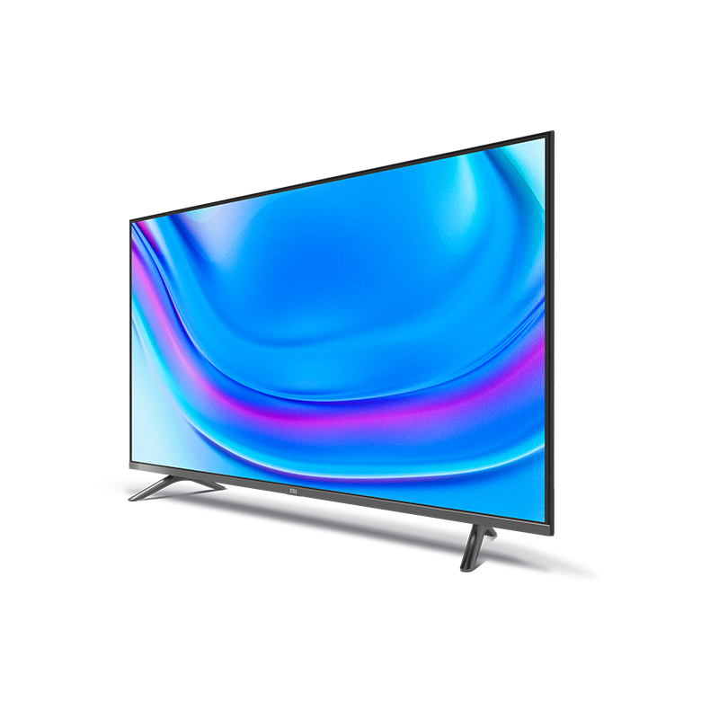 Modern LED Television Displaying Blue Abstract Gradient Screen PNG Image