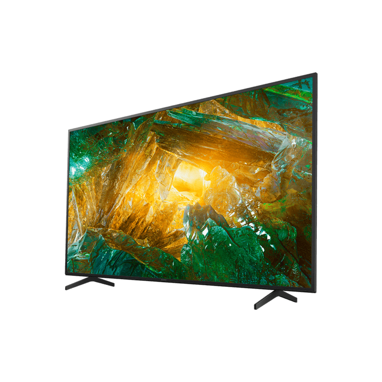 Modern Television Displaying Green Gold And Orange Abstract Pattern PNG Image