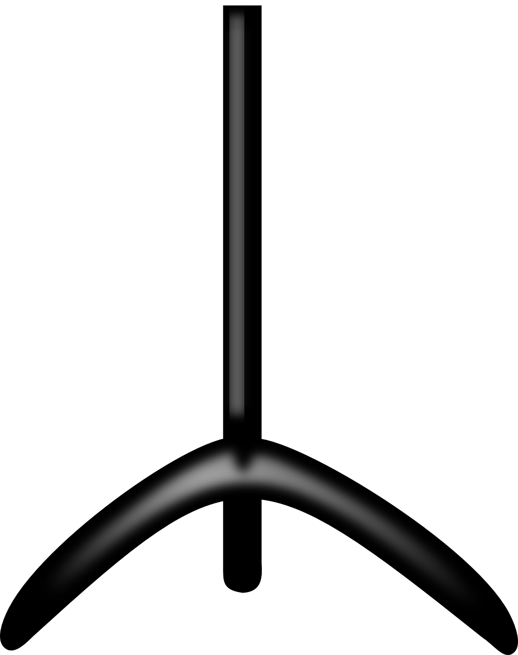 Black Desktop Tabletop Tripod Stand Base Isolated Transparent PNG Image