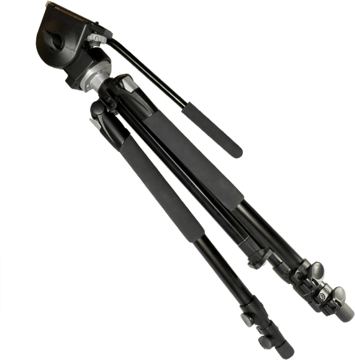 Black Tripod Legs And Camera Mount Close Up Product PNG Graphic
