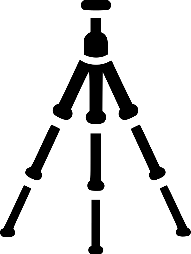Geometric Black Tripod Stand Symbol Transparent PNG Clipart