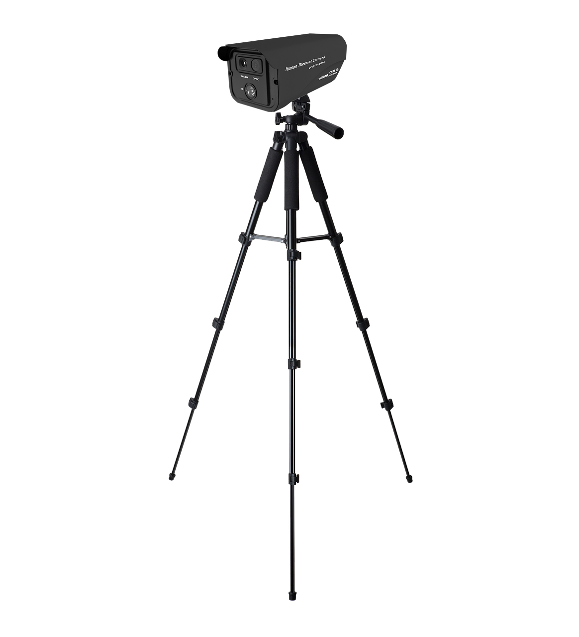 Lightweight Black Portable Camera Tripod Isolated On Transparent Background