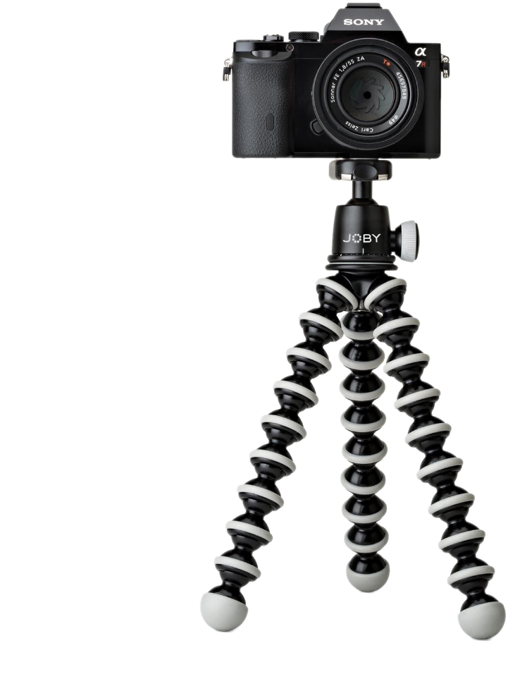 Flexible Gorilla Pod Tripod Holding DSLR Camera Transparent PNG Image
