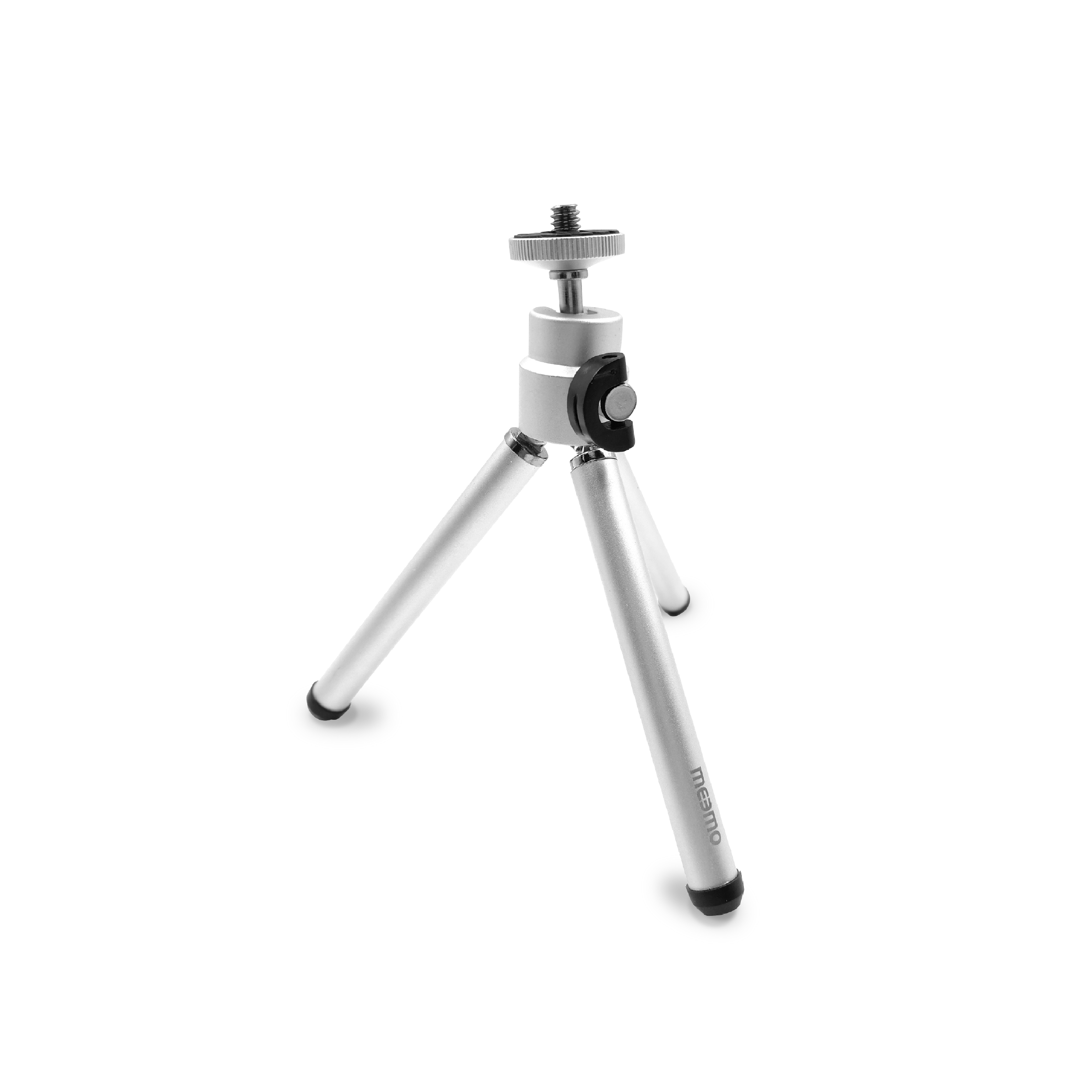 Small Silver Compact Camera Table Tripod Transparent Background PNG Graphic
