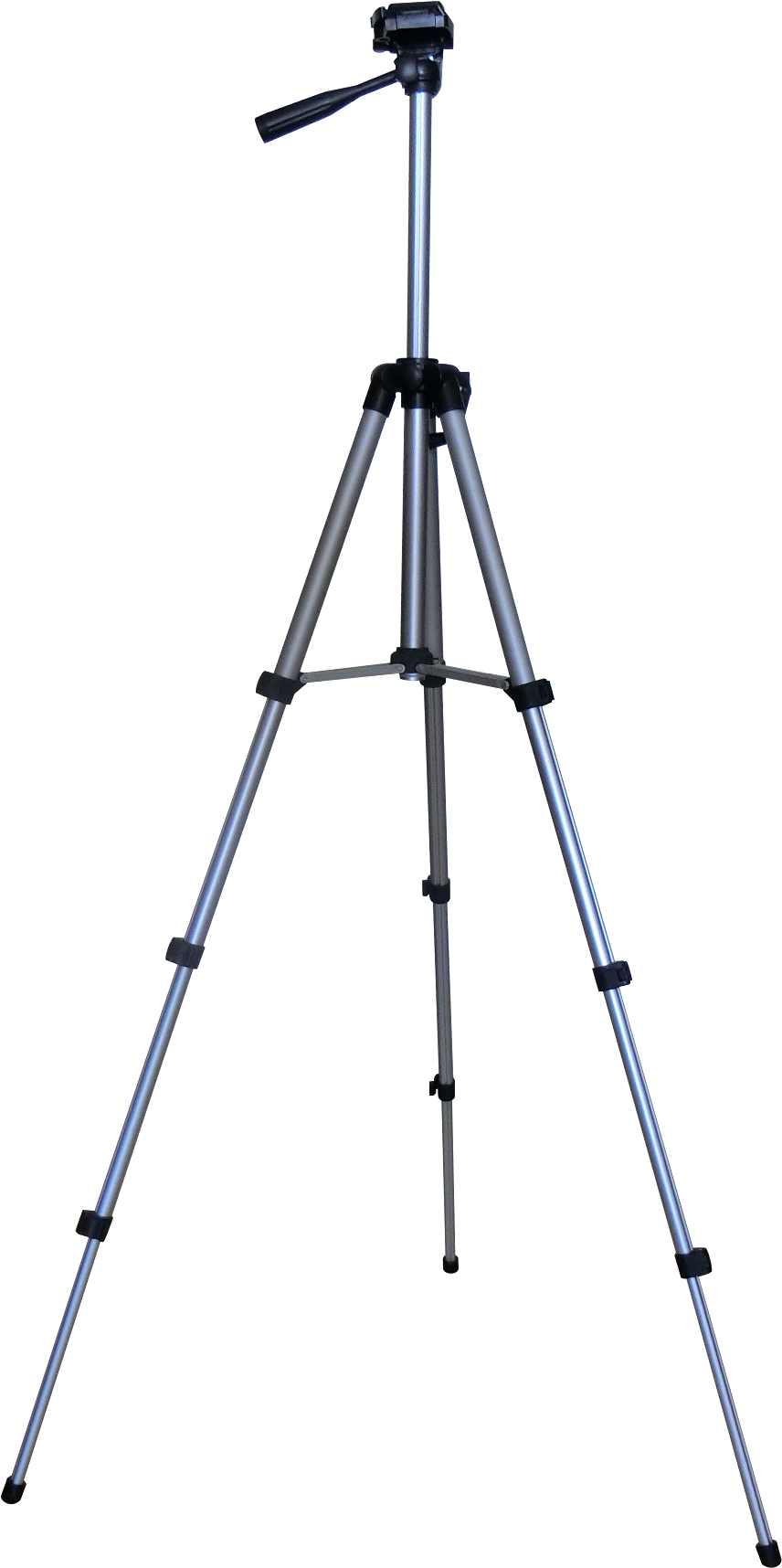 Tall Slim Aluminum Photography Tripod Transparent Background PNG Image