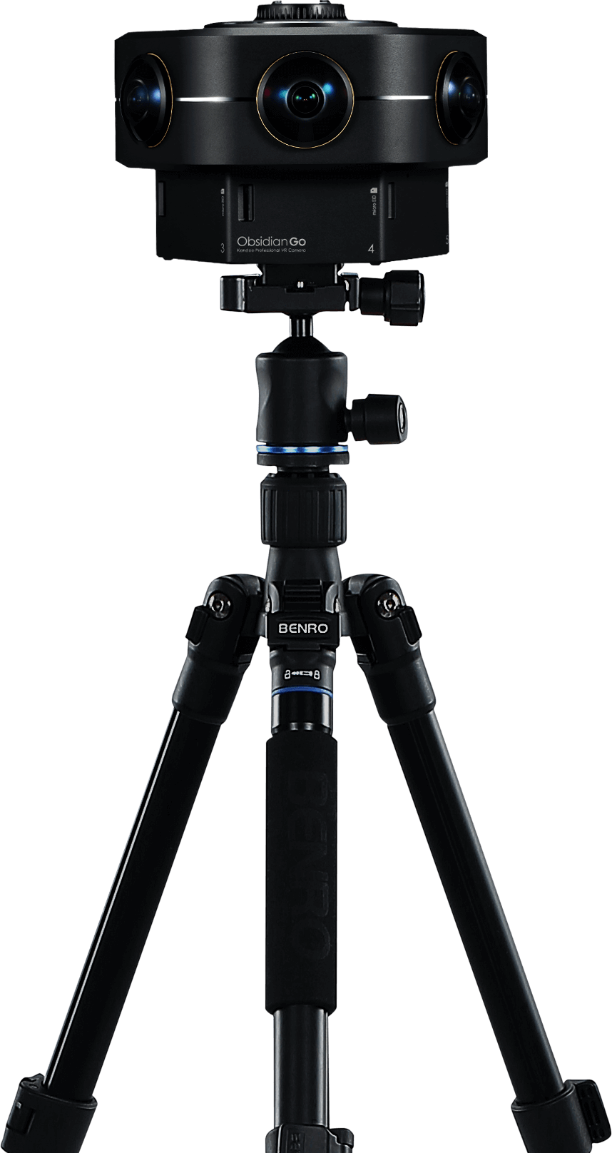 Compact Black Tripod Camera Mount With Adjustable Legs PNG Product Image