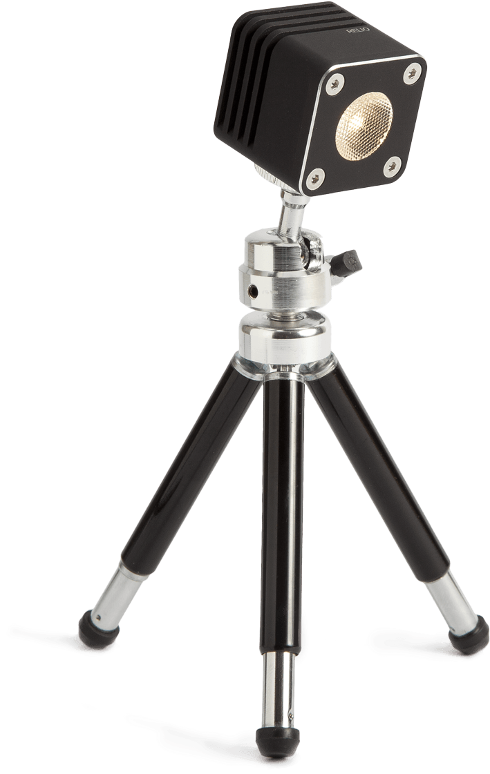 Vintage Box Camera Mounted On Small Metal Tripod PNG Illustration