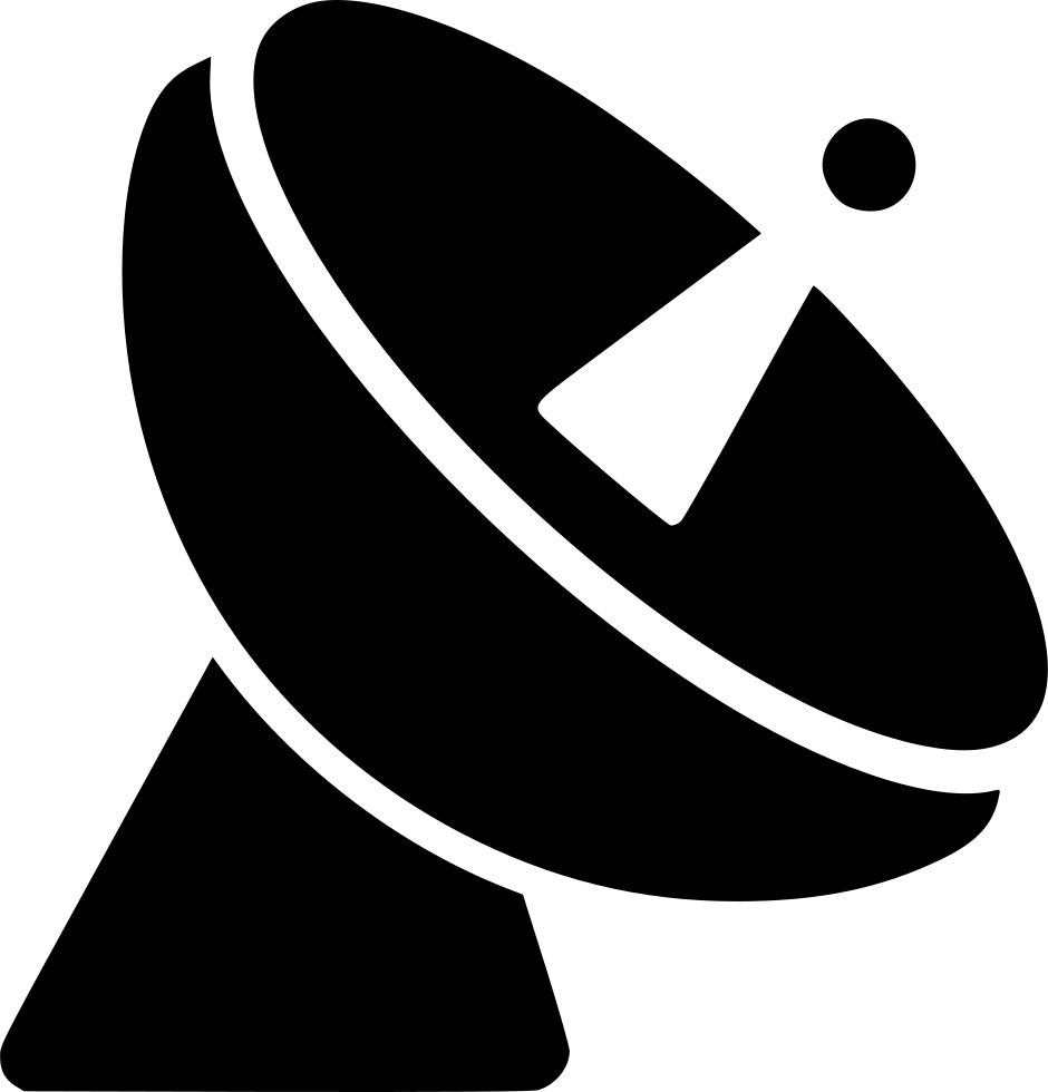 Black Radio Telescope Dish Symbol In Circle Transparent PNG Illustration