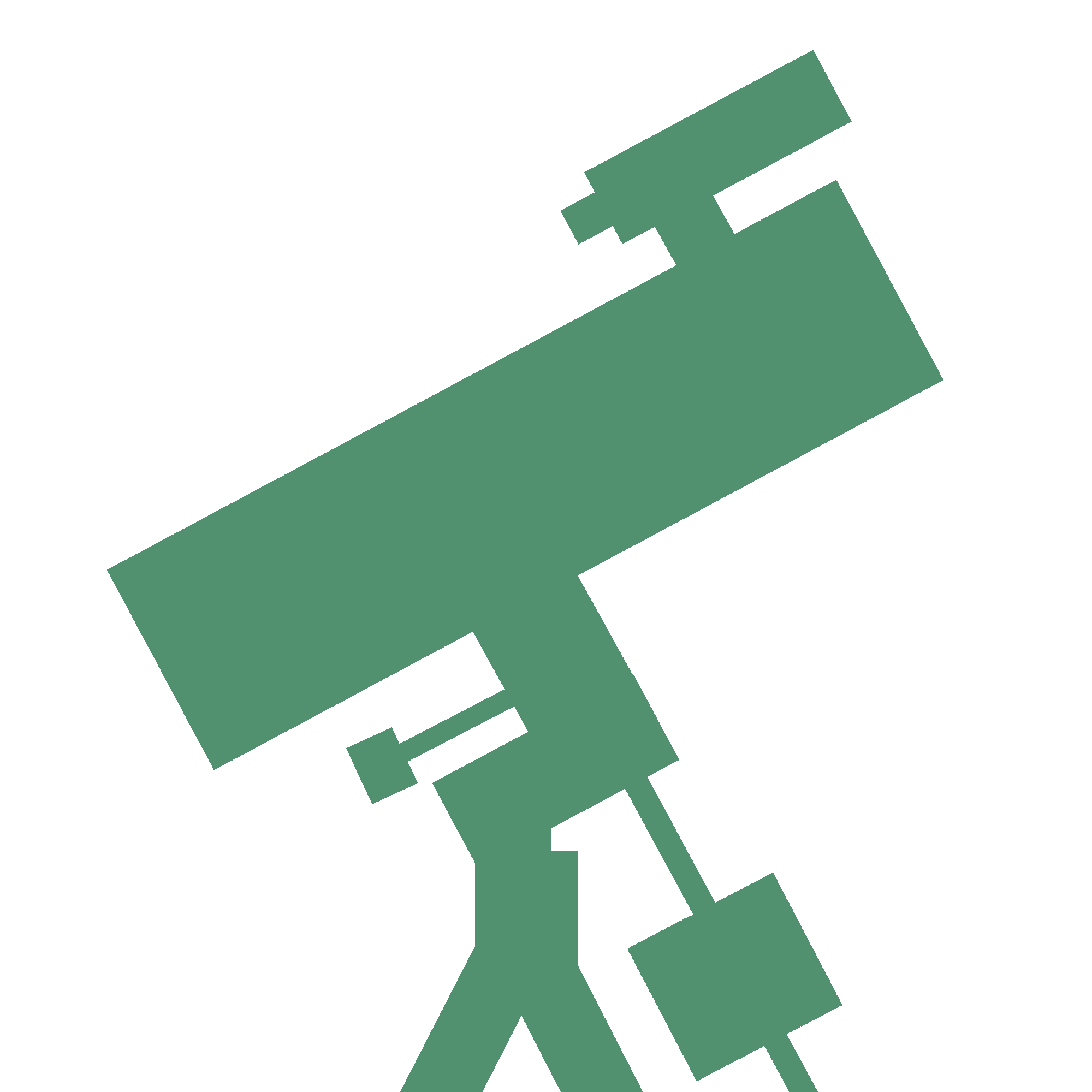Green Space Telescope Satellite Silhouette Transparent Background PNG Icon