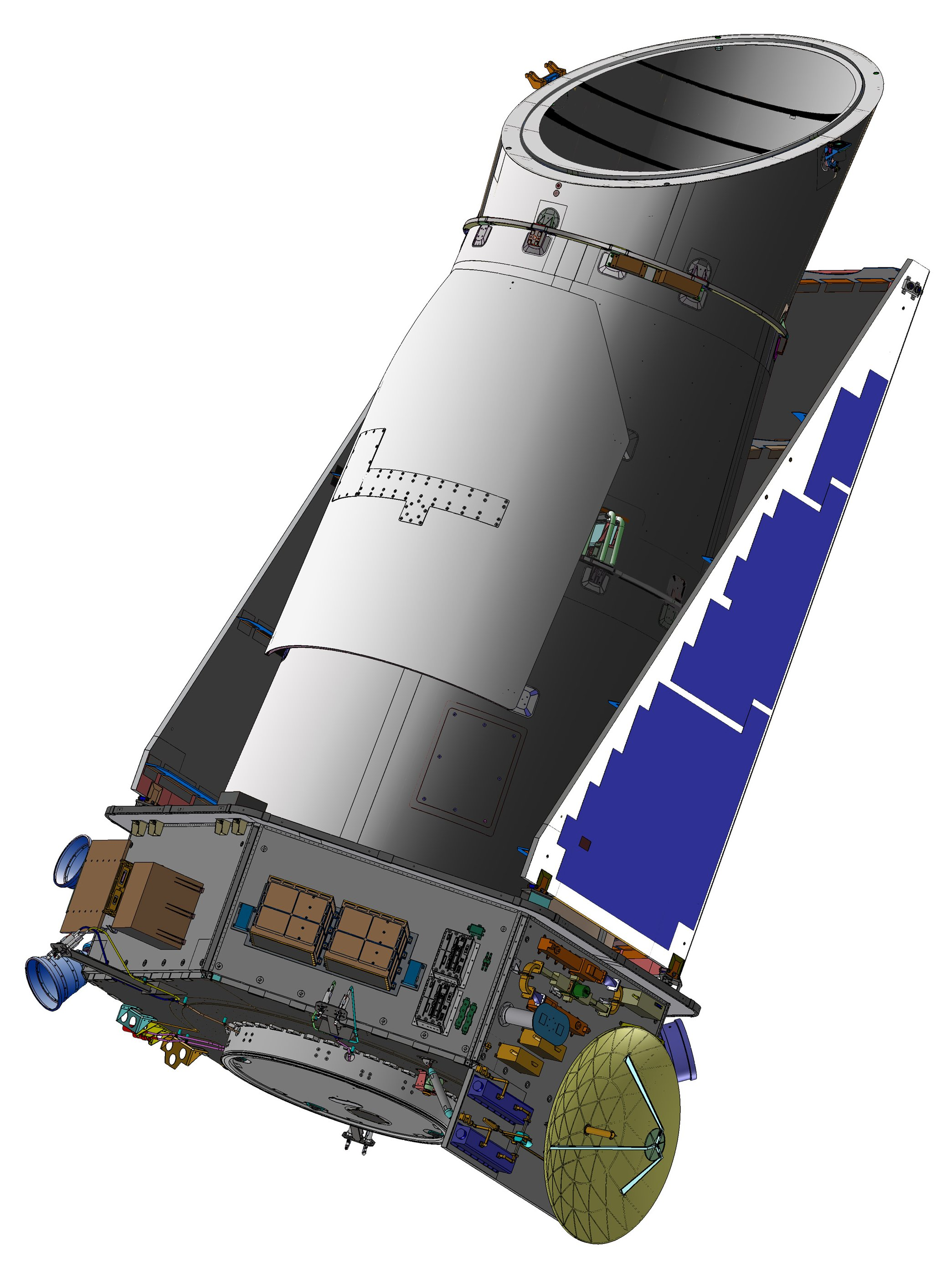 Hubble Space Telescope In Orbit With Solar Panel Array PNG Image
