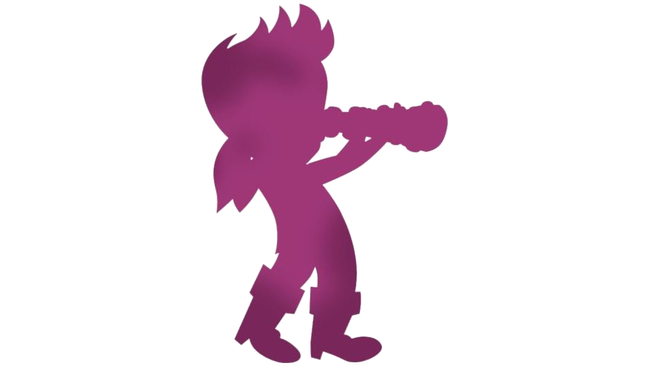 Purple Child Astronomer Silhouette Looking Through Telescope PNG Graphic