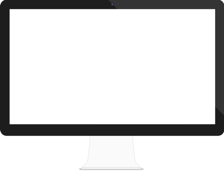 Large Black Tablet With Empty White Landscape Screen Isolated PNG Mockup