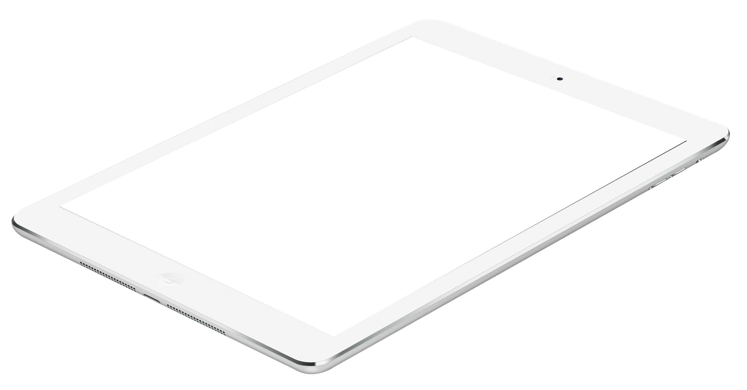 Slim White Tablet Computer Rear View With Minimal Camera PNG Graphic