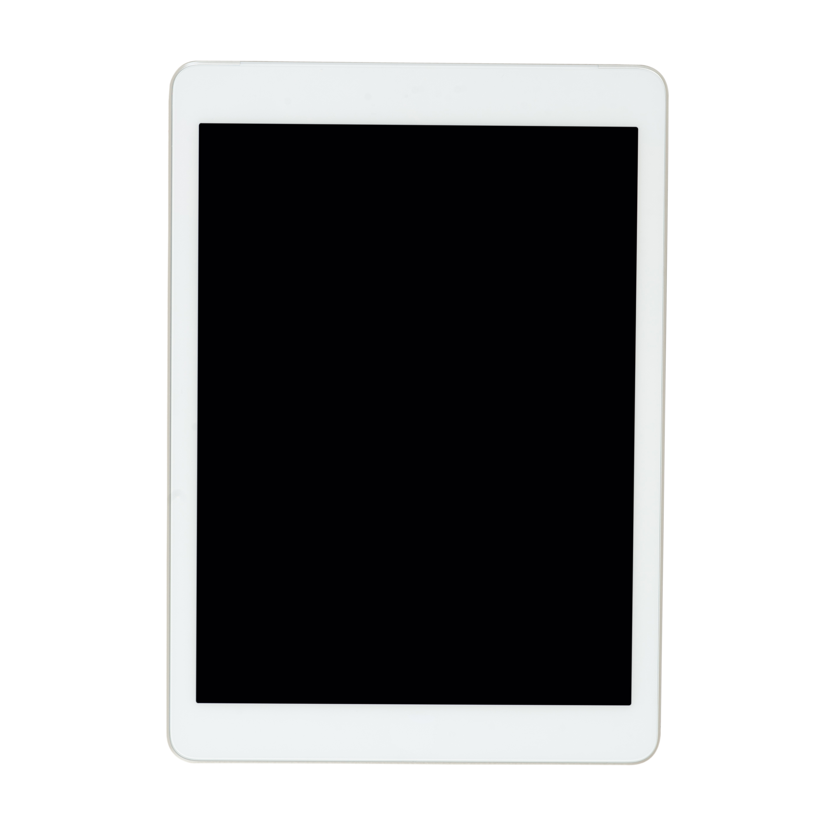 Small White Tablet In Portrait Orientation Isolated On Transparent Background