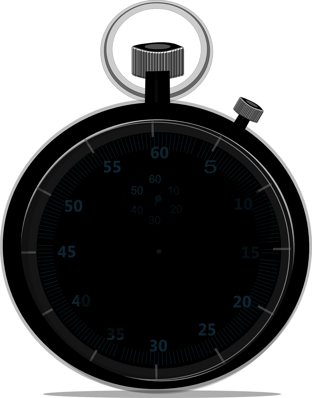 Black Digital Stopwatch With Gray LCD Timer Display PNG Product Photo