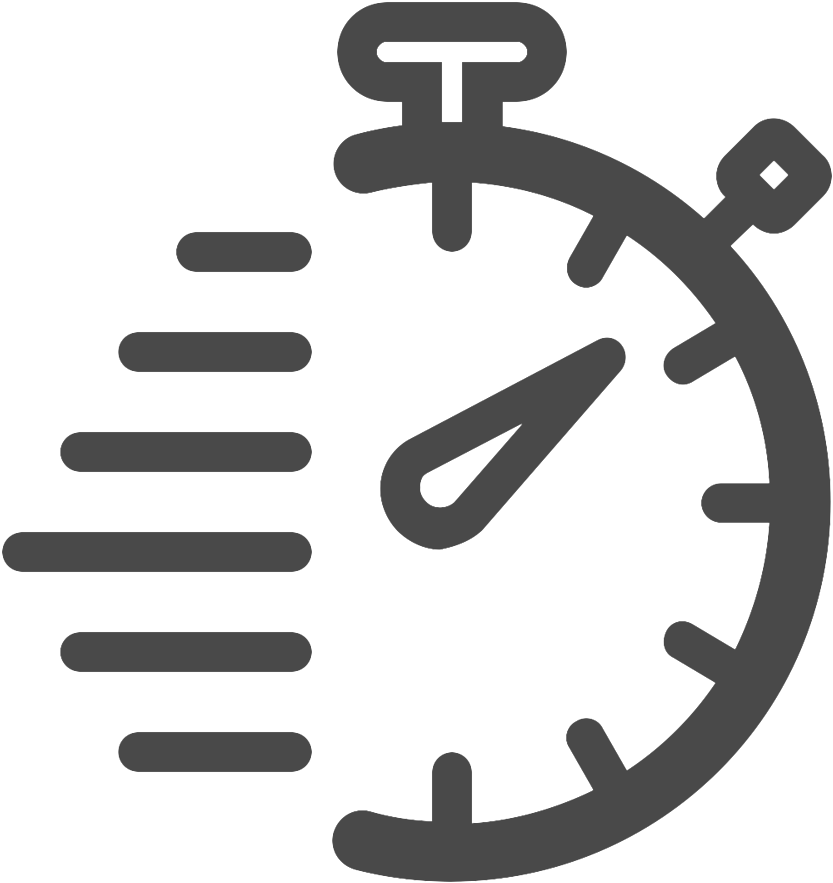 Fast Stopwatch Icon With Motion Lines And Speed Dial Transparent PNG Image