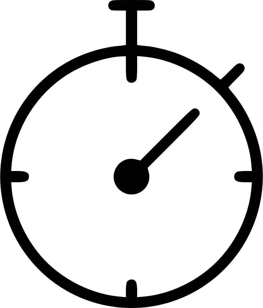 Minimal Analog Timer Face With Single Hand And Side Button PNG Icon