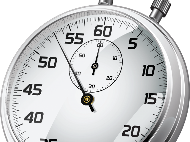 Silver Mechanical Stopwatch With Numbered Dial Isolated Transparent PNG Image