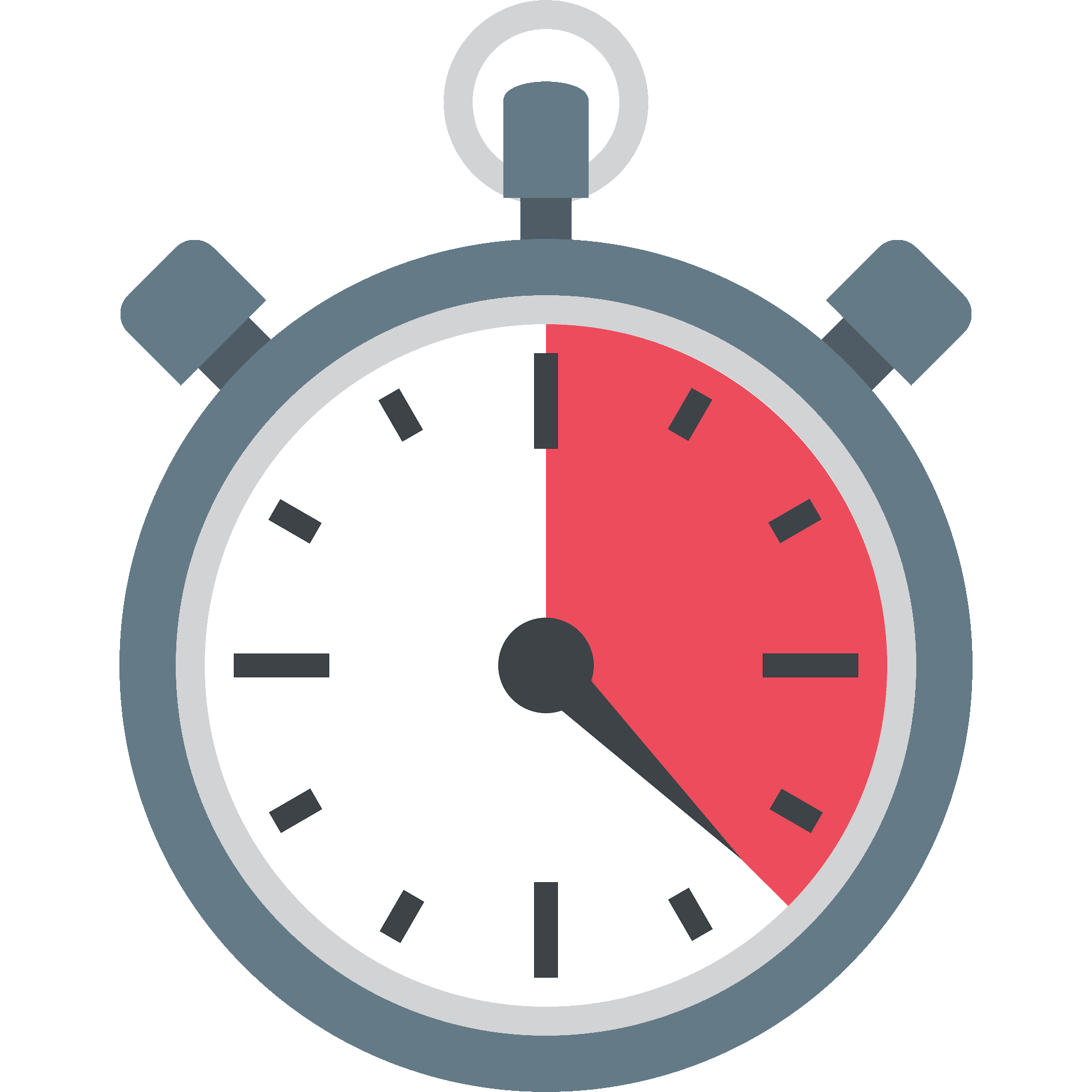 Teal And Red Cartoon Stopwatch With Analog Numbers PNG Clipart