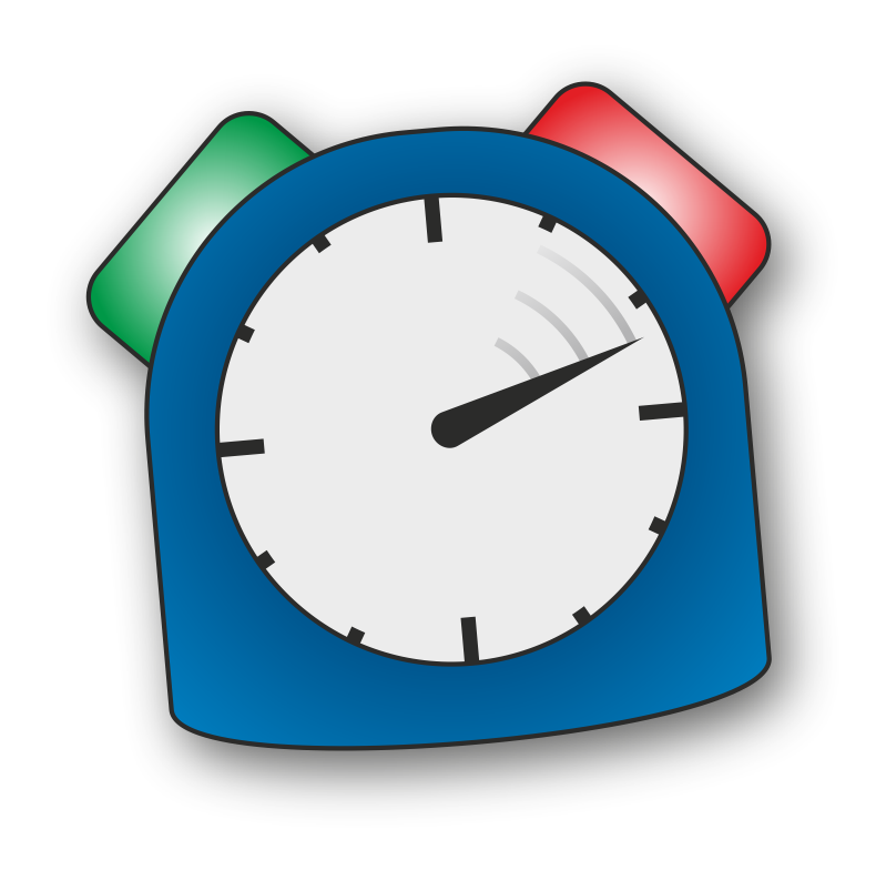 Colorful Blue And Red Cartoon Stopwatch With Pointer PNG Clipart