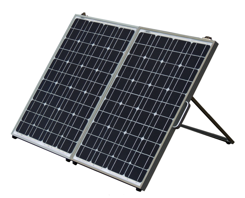 Foldable Portable Solar Panel With Rear Support Stand PNG Product Photo