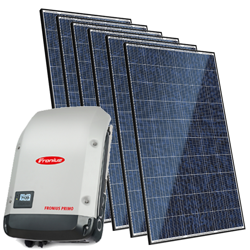 Home Solar Panel System With Inverter And Multiple Modules PNG Graphic