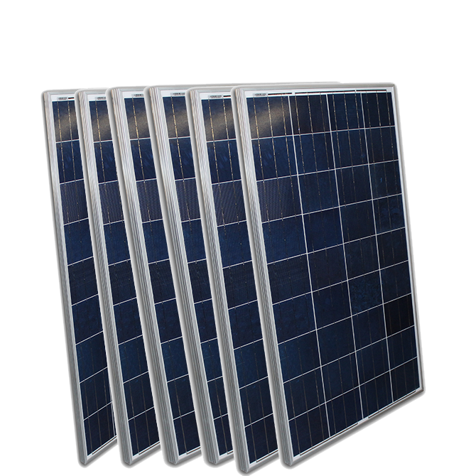 Multiple Dark Solar Panels In Upright Photovoltaic Array PNG Image