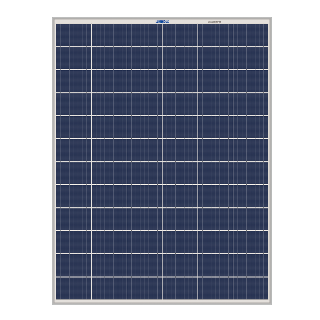 Portrait Solar Panel Module With Dark Blue Photovoltaic Cells PNG Image