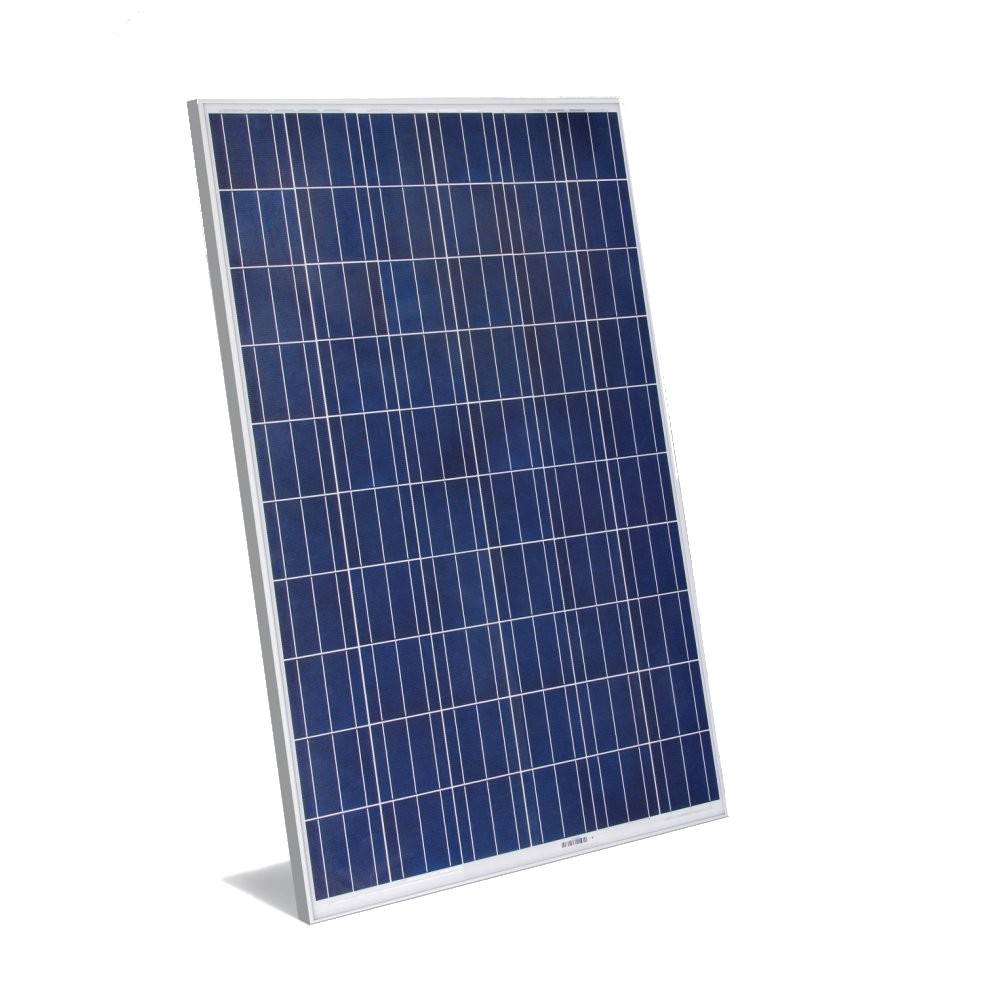 Single Upright Blue Solar Panel Module Isolated On White PNG Image