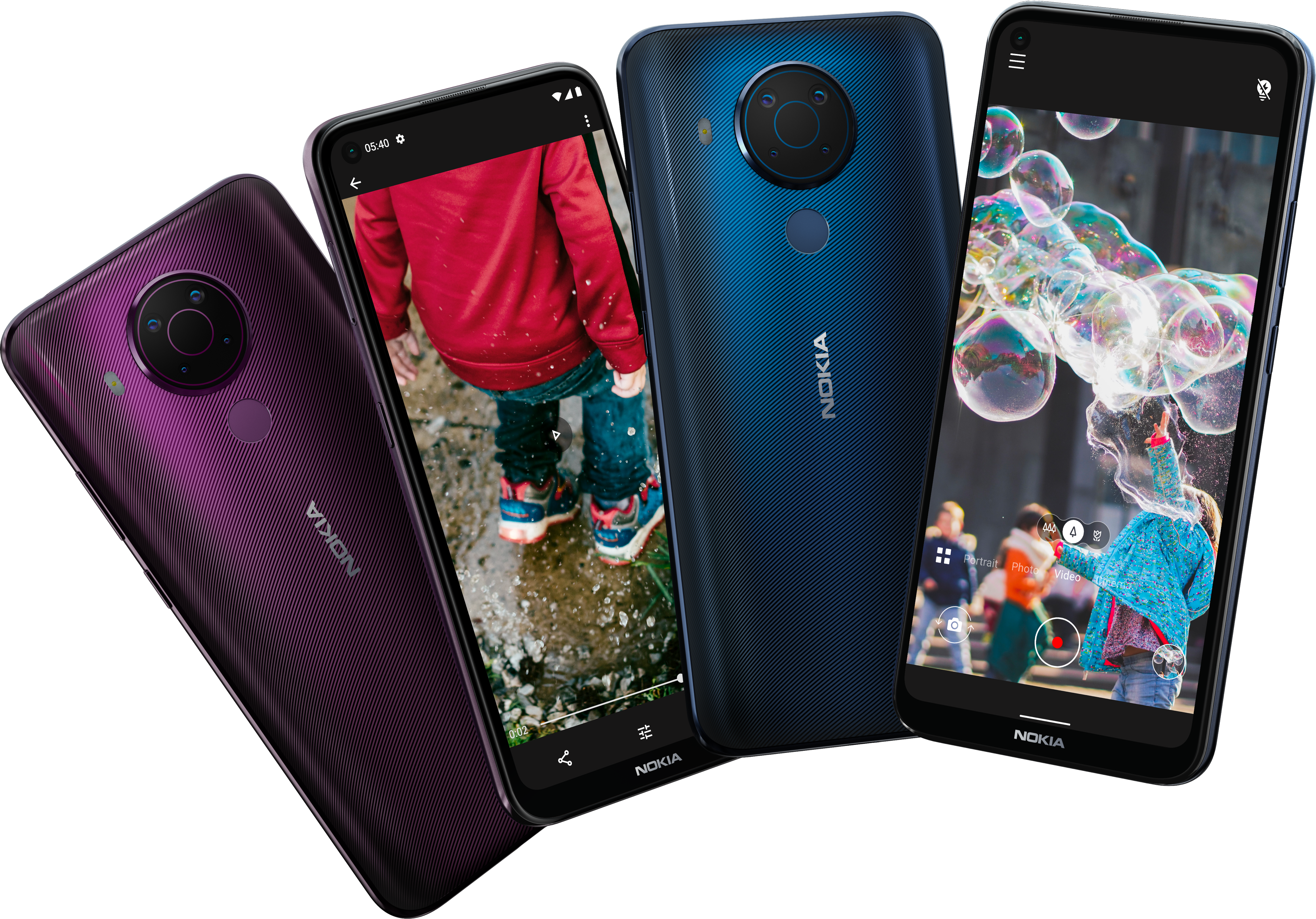 Colorful Smartphone Device Collage With Multiple Phone Screens PNG Graphic