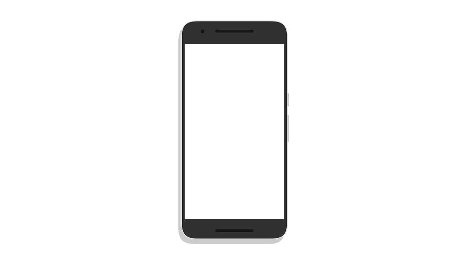 Minimal Black Mobile Phone Frame With Empty Display PNG Mockup