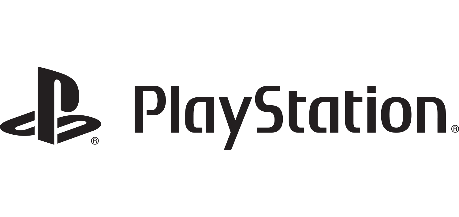 Black PlayStation Logo And Wordmark Combination Transparent PNG Graphic