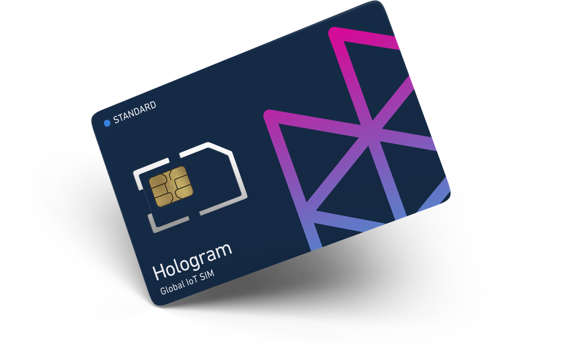 Hologram Mobile SIM Card Blue And Purple Abstract Design PNG Product Image