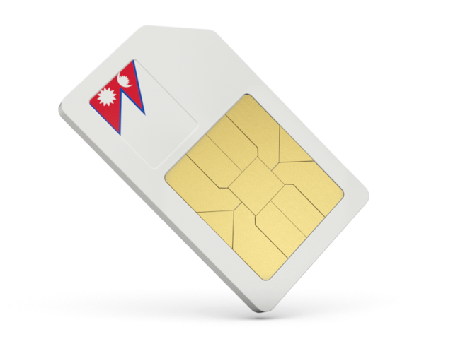 White SIM Card With Red Green And Yellow Flag Accent PNG Product Image