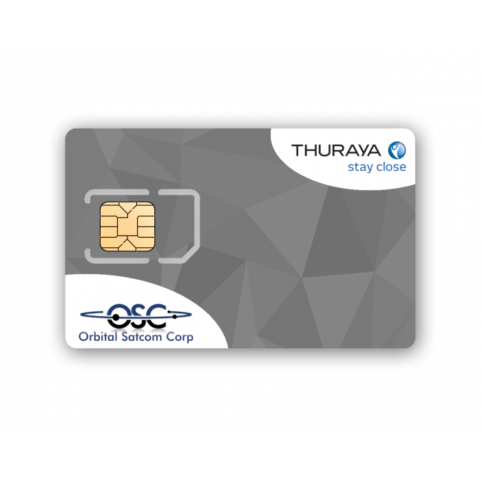 Thuraya Satellite Network SIM Card With Gray Global Coverage Design PNG