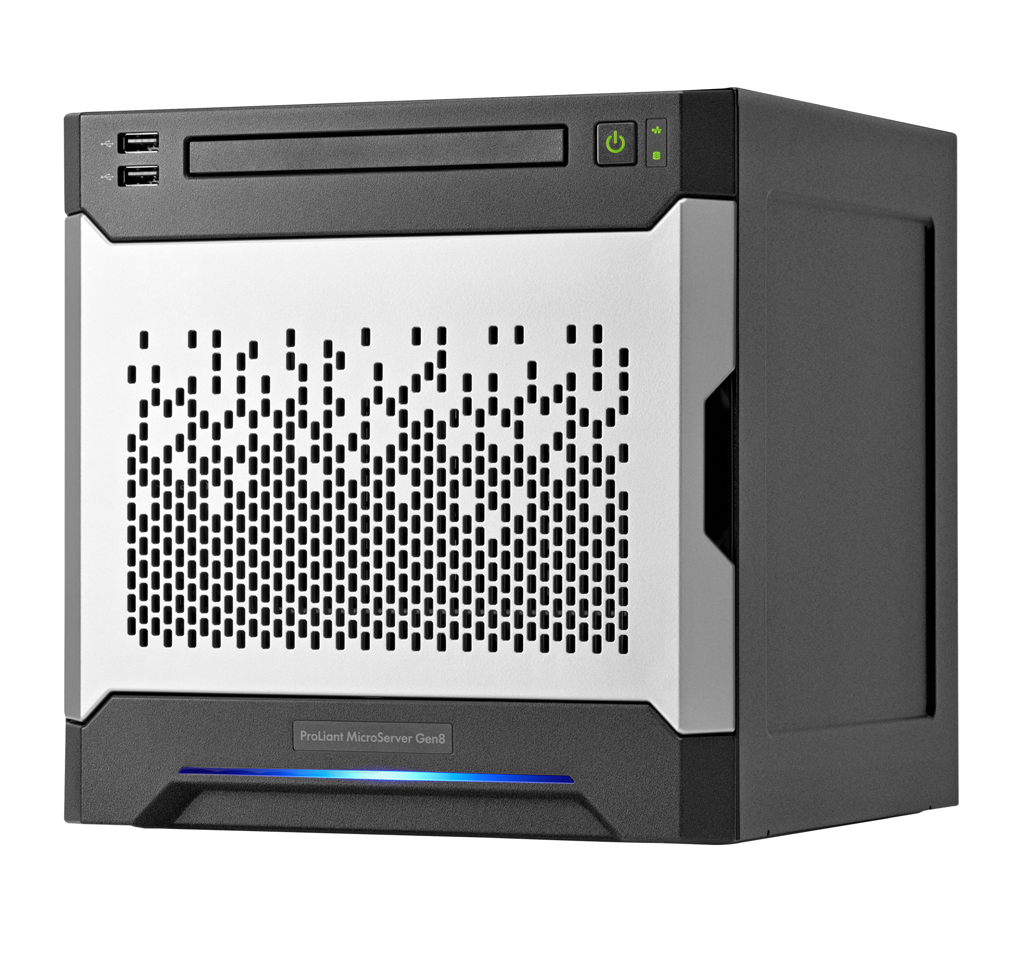 Black And Silver Network Attached Storage Server Tower PNG Product Photo