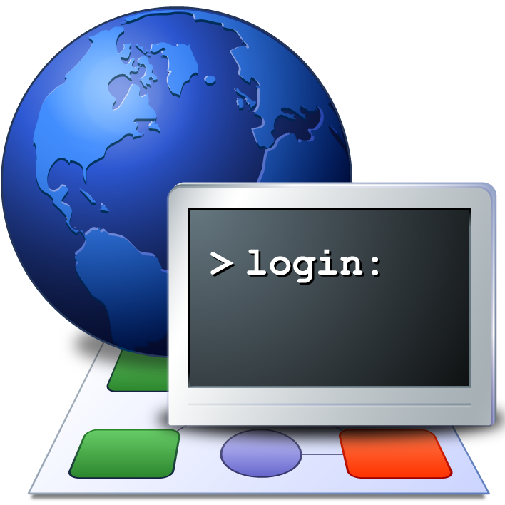 Blue Globe With Login Terminal And Network Access Screen PNG Illustration