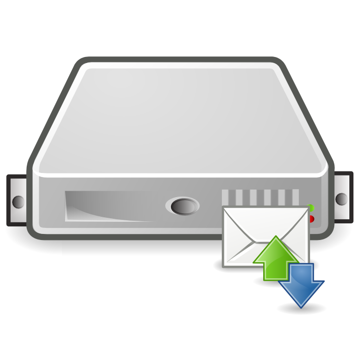 File Server With Email Upload And Download Transfer Arrows PNG Graphic