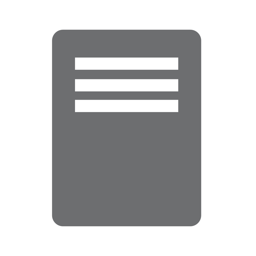 Gray Front View Server Tower With Horizontal Vent Lines PNG Icon