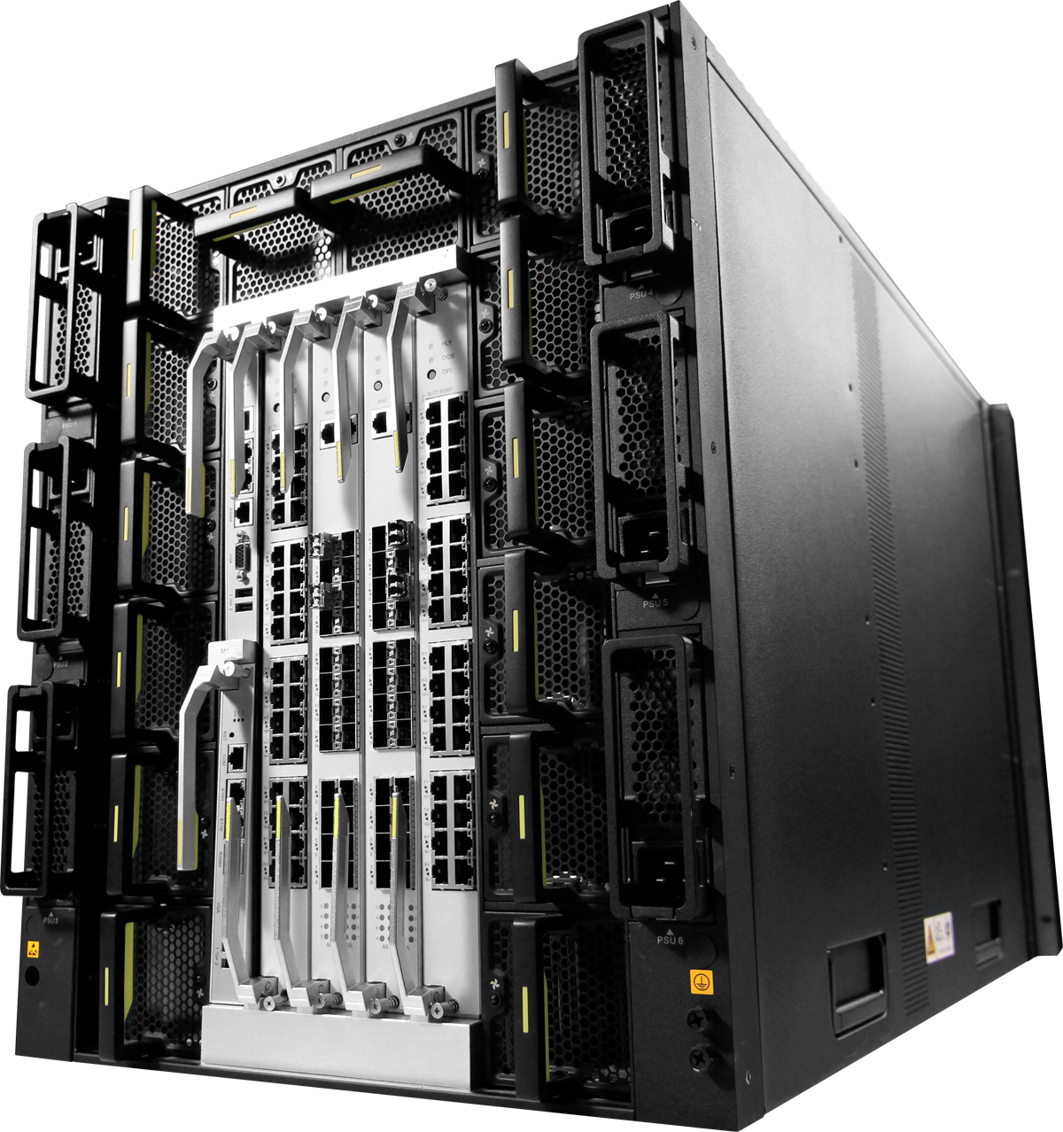 Open Enterprise Server Rack Cabinet With Internal Hardware PNG Photo