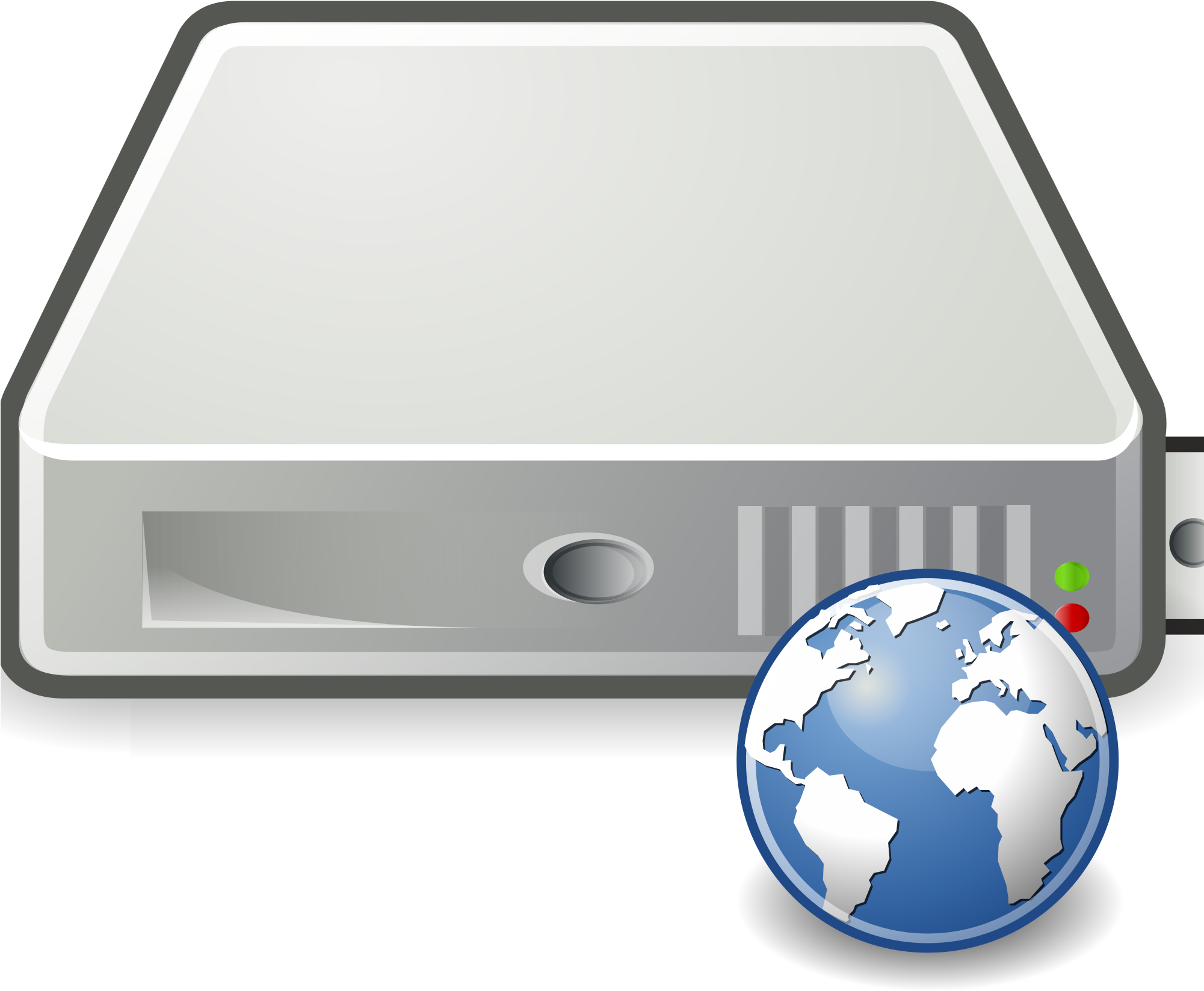 Silver Server Cabinet With Globe Symbol For Global Hosting PNG Image