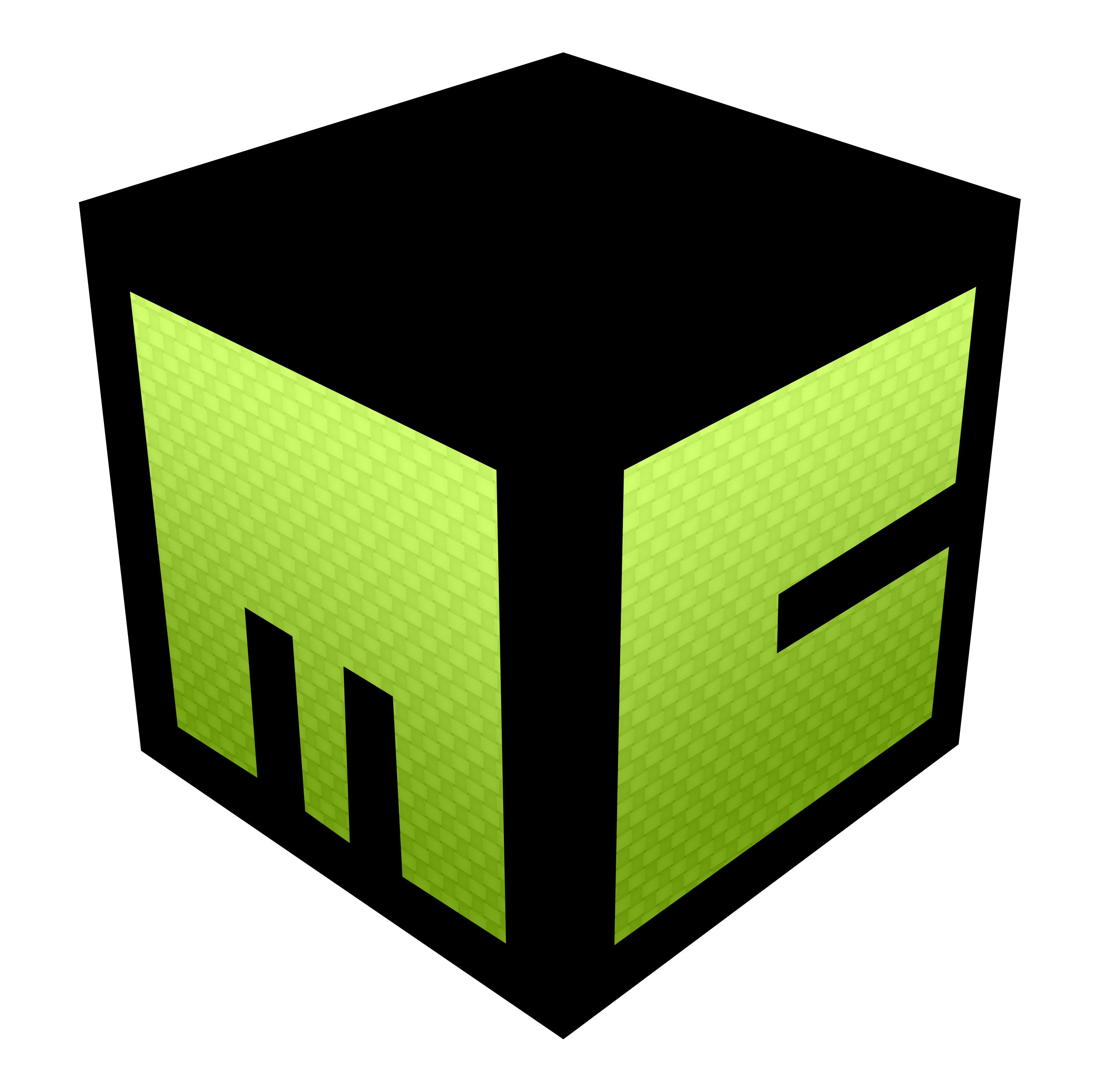 Green Geometric Cube Logo For Cloud Server And Network Technology PNG